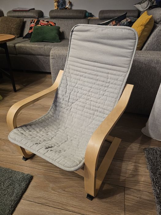 POÄNG POANG  fotel dziecięcy Ikea 
Fotelik dziecięcy, okl brzoz/Skogbo