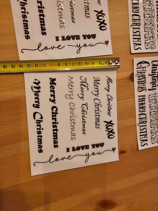 naklejki Złote choinki Bałwanki świąteczne wesołych świat na prezenty