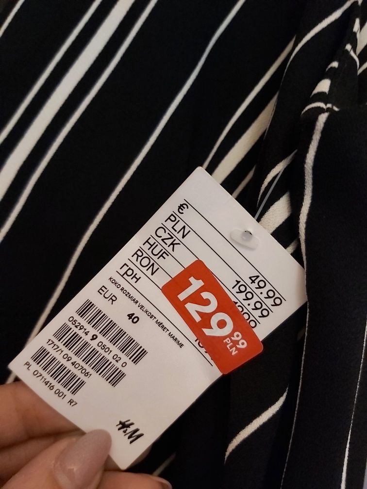 Kombinezon nowy H&M 40 szerokie spodnie