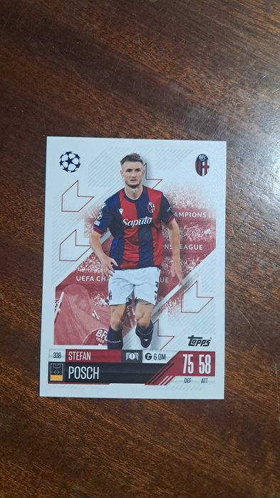 Cartas da coleção Match Attax da Topps 2024/2025 Stefan Posch