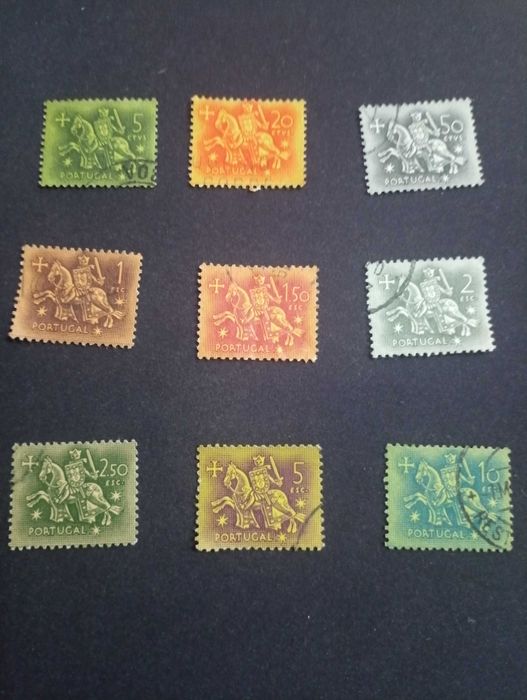 9 Selos de 1953 usados