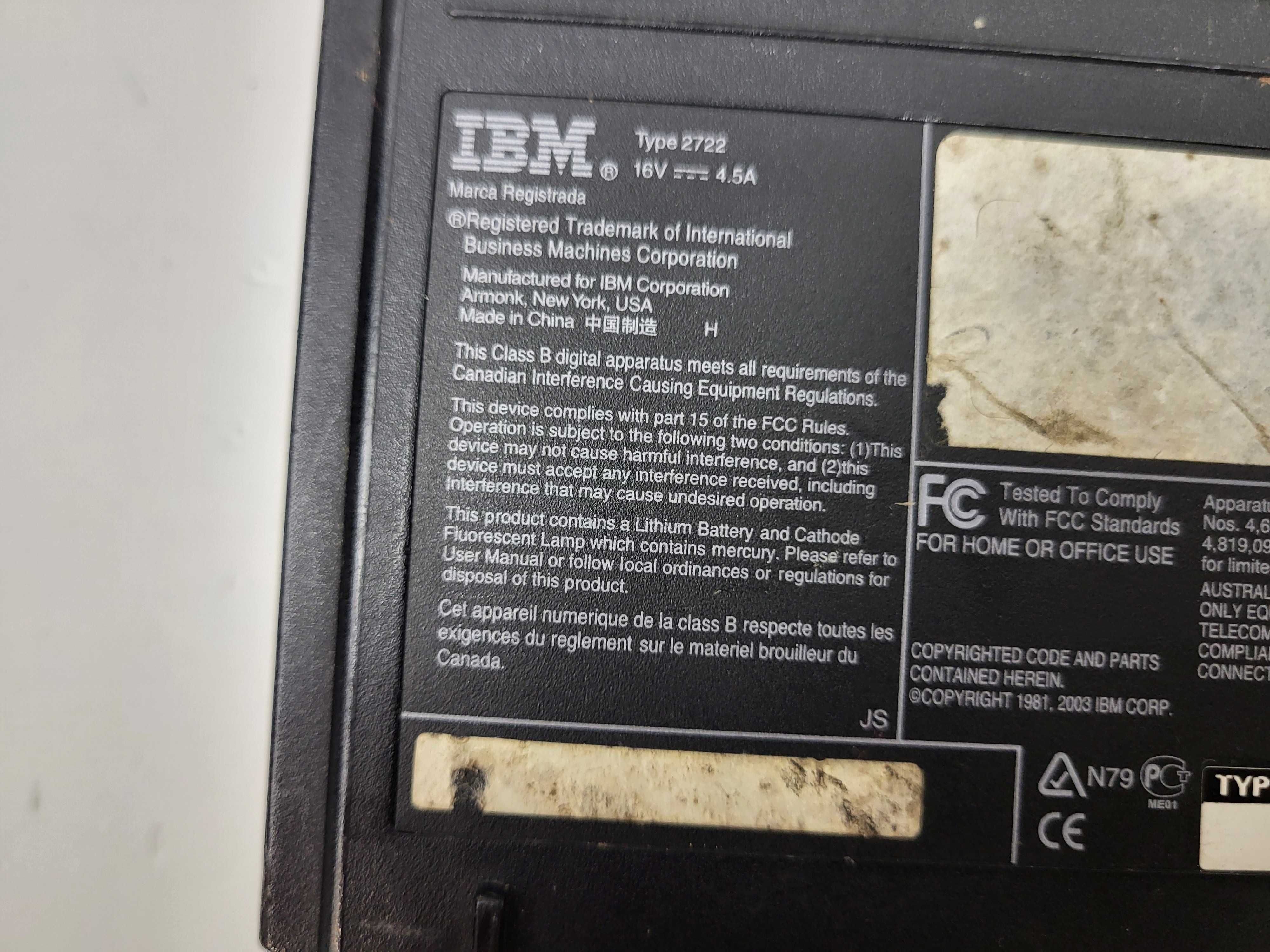 Laptop IBM R40 Nietestowany