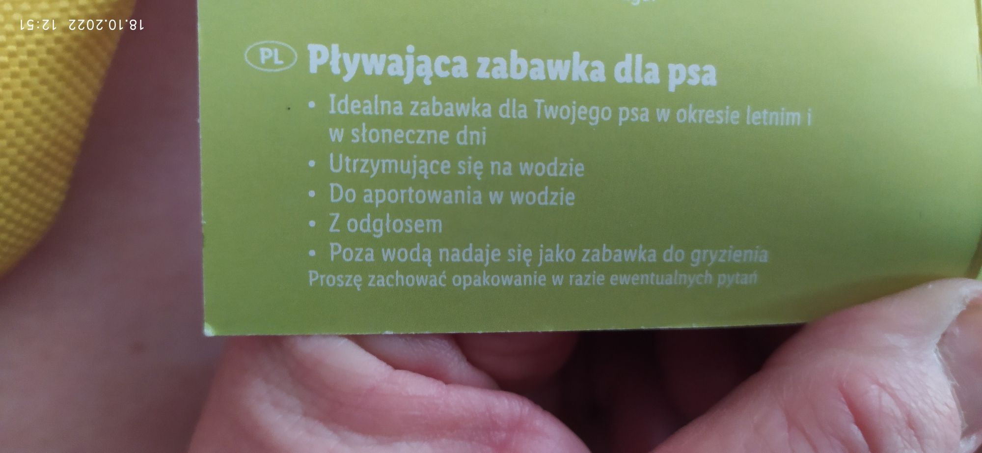 Pływająca zabawka dla psa