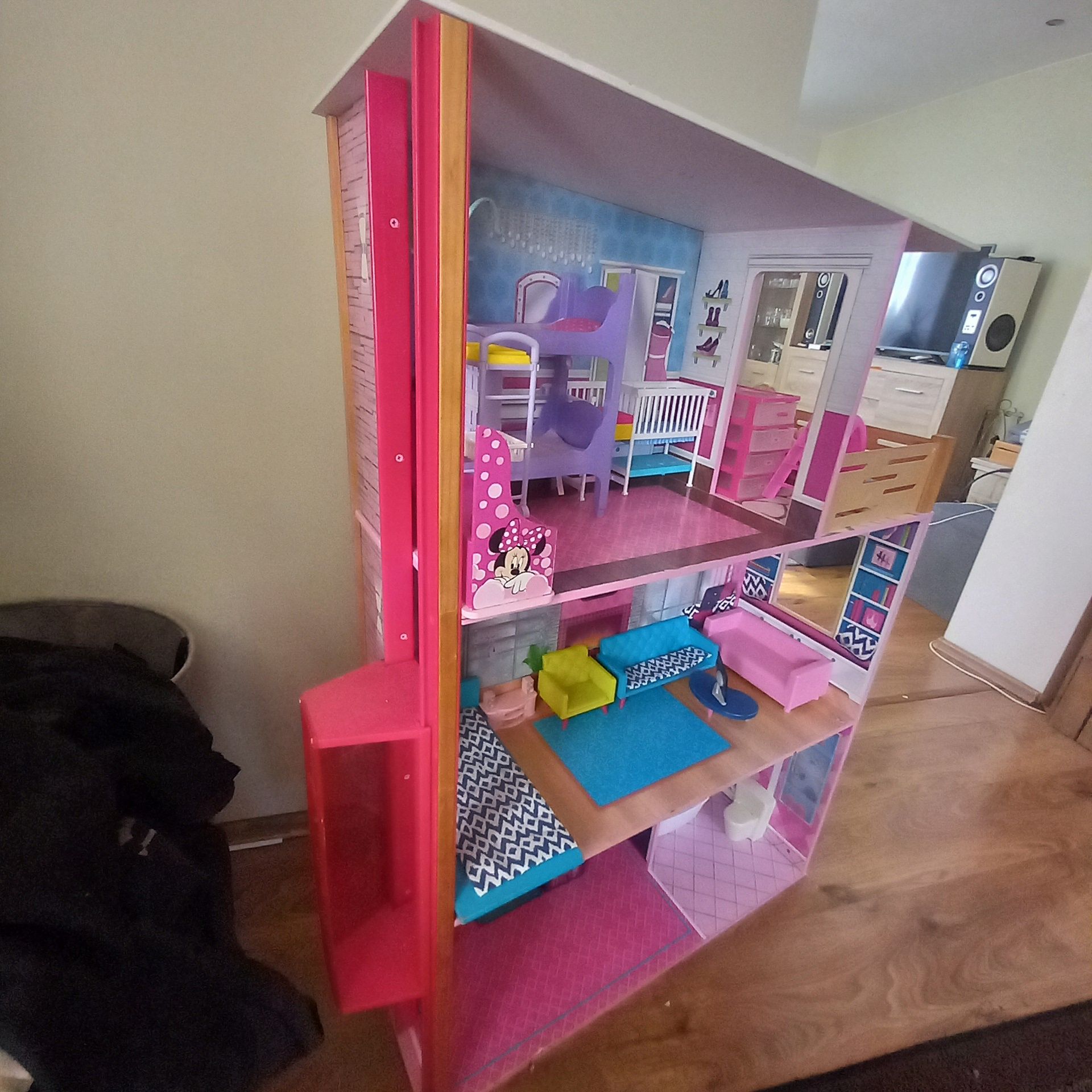 Duży domek dla lalek barbie 120 cm