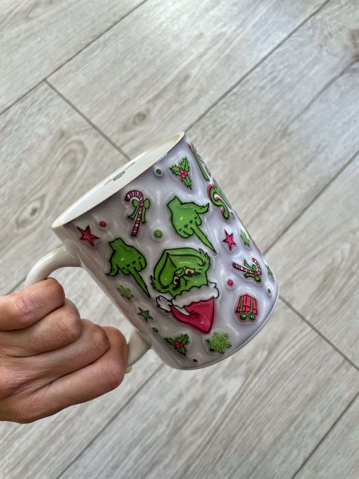Nowy smieszny kubek ceramiczny z nadrukiem Grinch swieta prezent