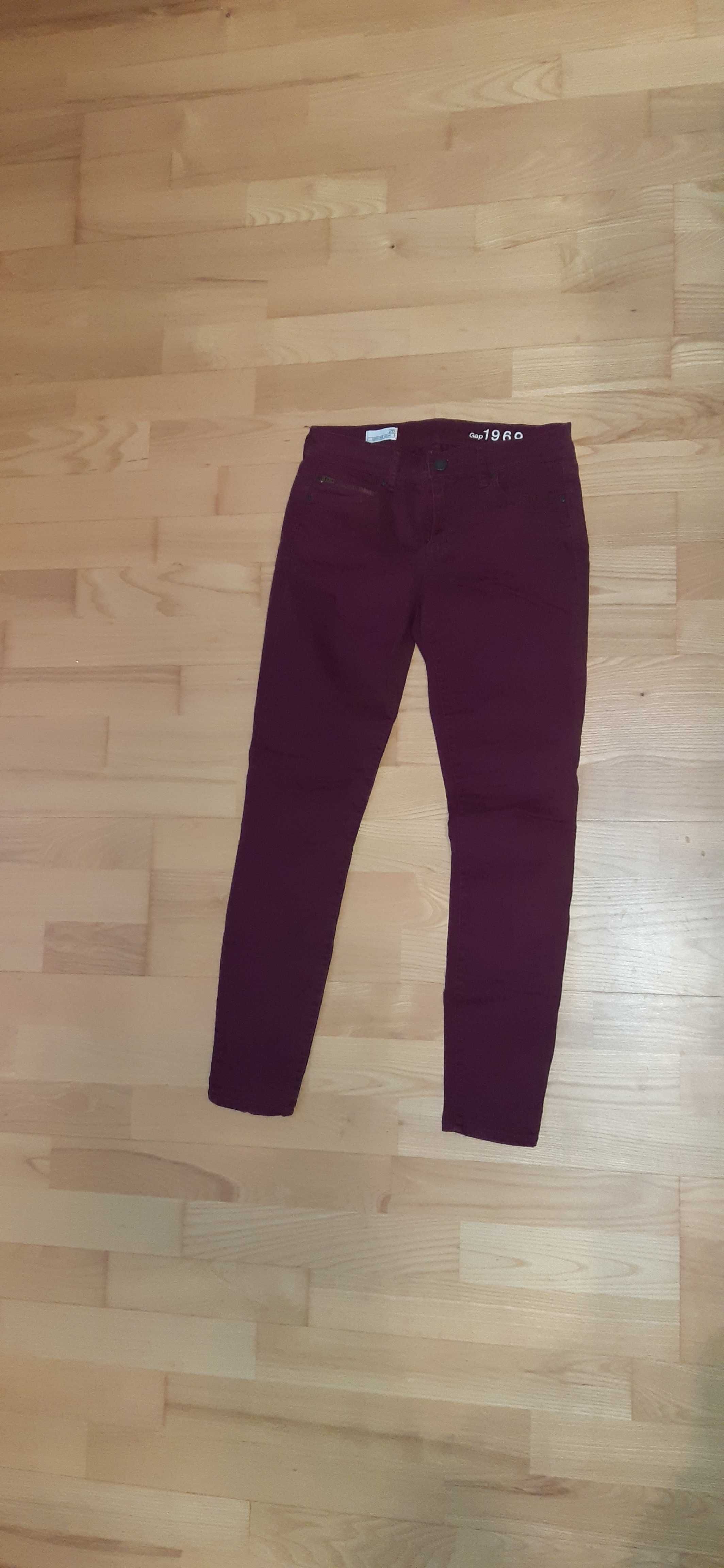 Spodnie jeans bordo Gap 34, XS