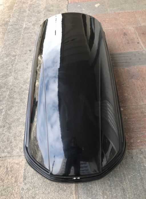 Автобокс на крышу Terra Drive 440 черный белый глянец 175*85*44 уценки