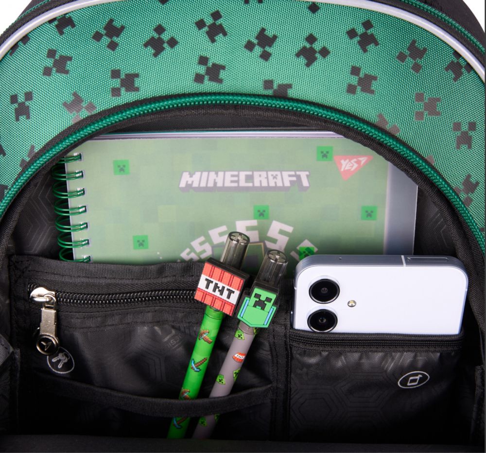 Рюкзак шкільний напівкаркасний YES Minecraft Team S-109