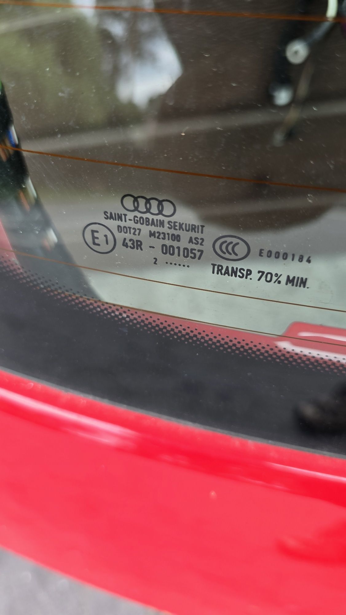 Klapa Bagażnika szyba Audi A3 8V 3D