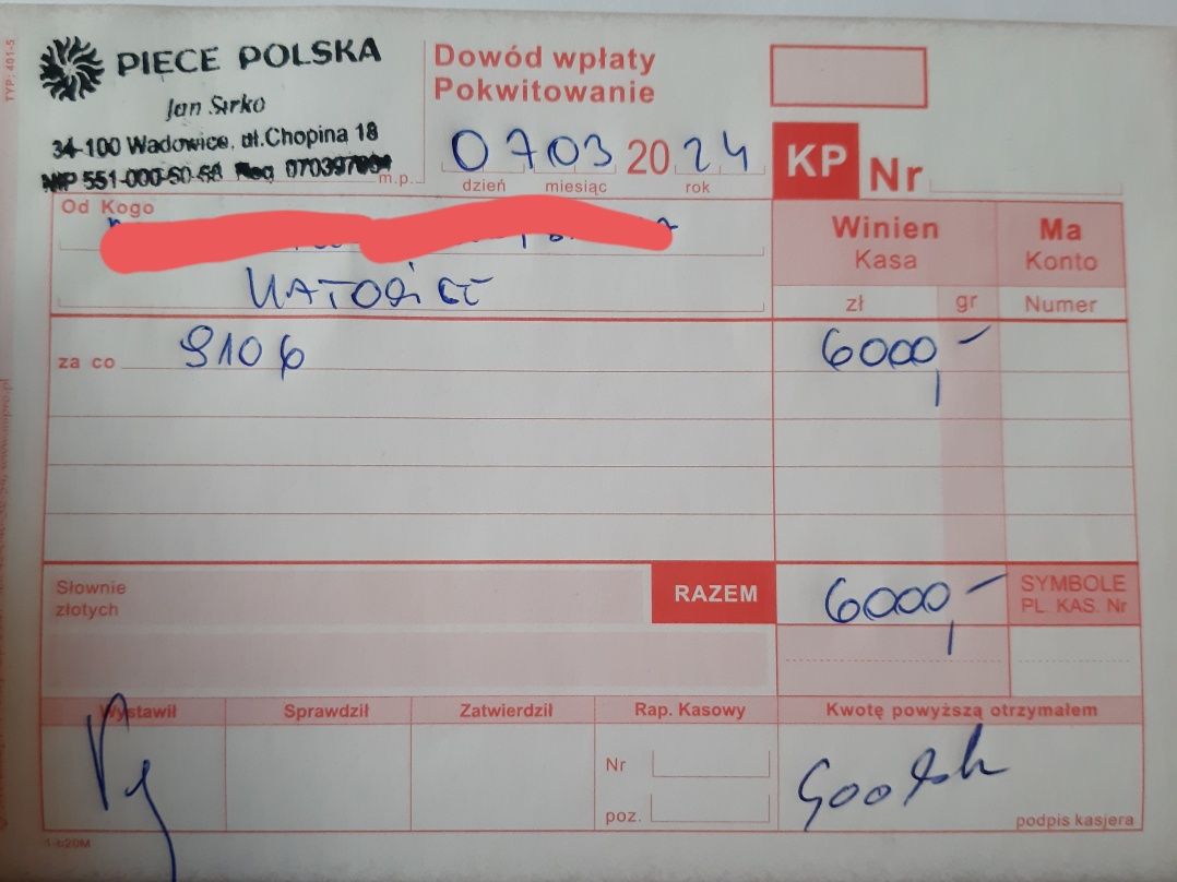 Piec kuchenny z wymiennikiem TYP VSP-9106