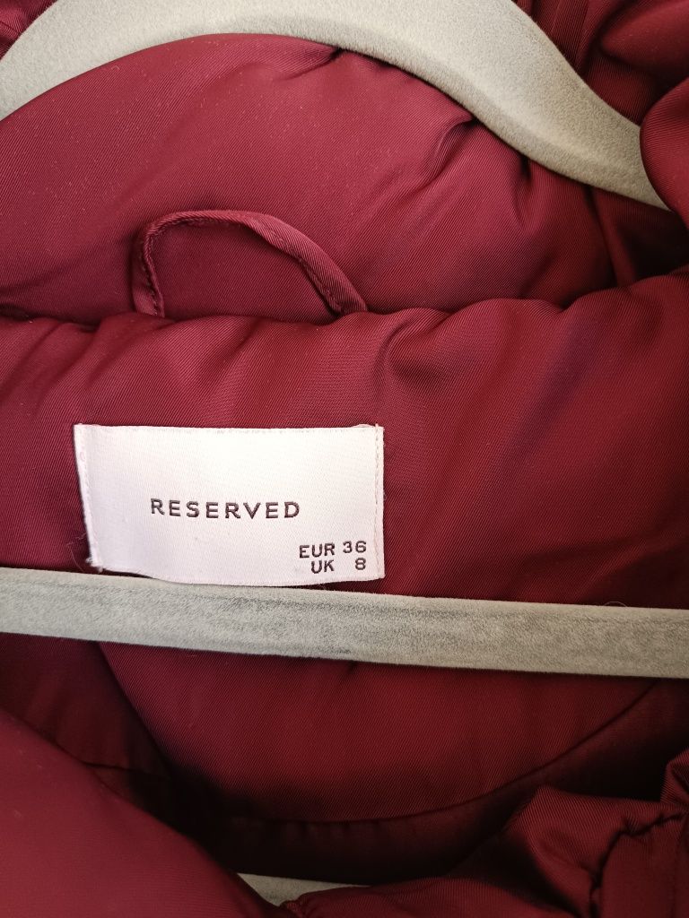 Kurtka zimowa damska Reserved bordowa 36/S