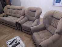 Sofa 3 komplet plus 2 fotele wypoczynek materiał premium