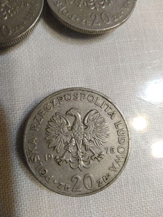 MONETA Moneta Marceli Nowotko 20zl z 1976 JEDEN BEZ ZNAKU