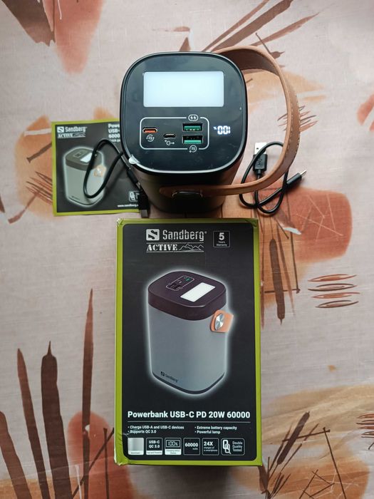 Новый PowerBank УМБ Sandberg USB-C PD 20W 60000 мАч