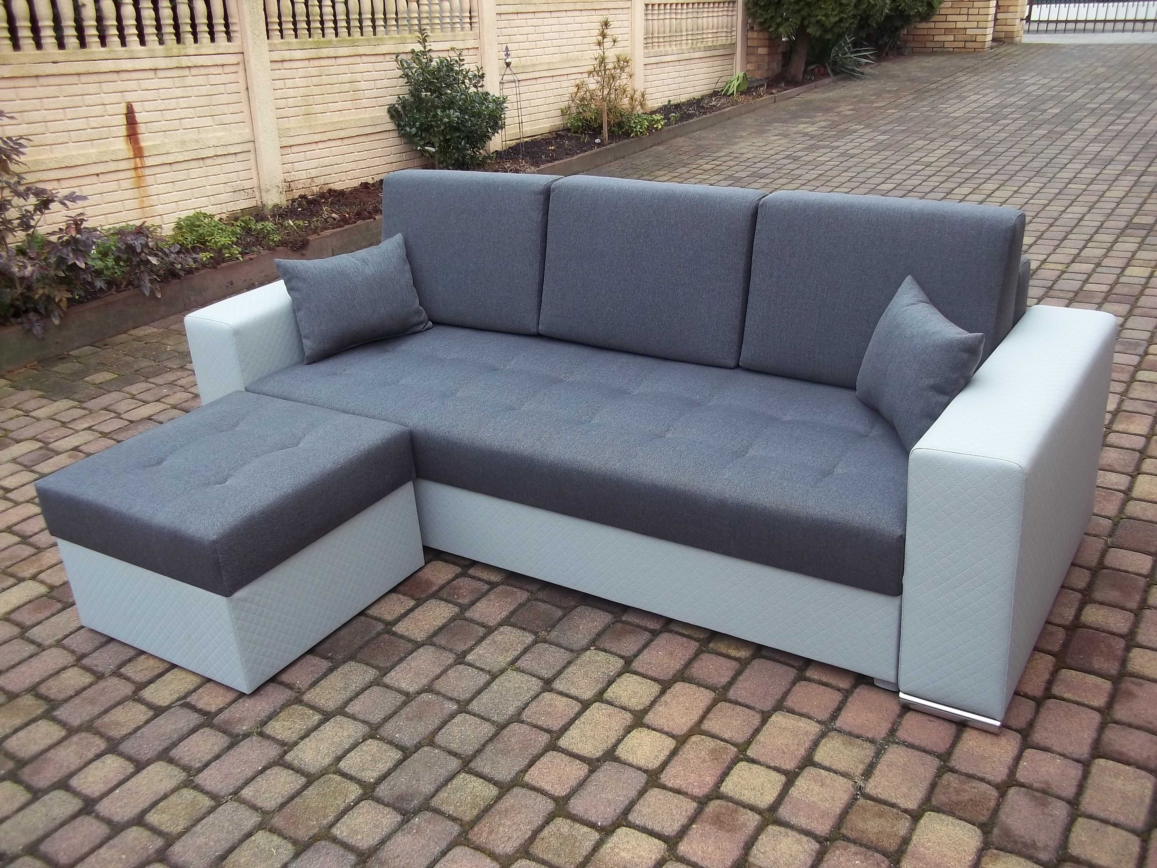 Sofa/kanapa+dostawiana pufa/narożnik-na sprężynach bonell-producent