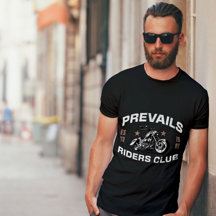 Koszulka czarna męska z nadrukiem motor prezent motocyklisty cafe hobb