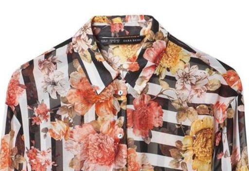 camisa Zara semi-transparente
