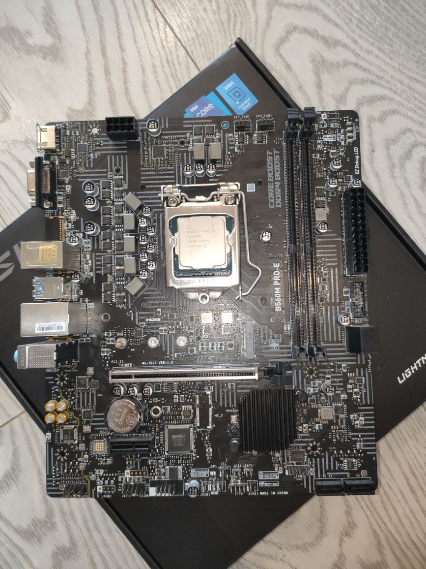 Płyta główna MSI B560M PRO-E razem z Intel Core i3-10100f