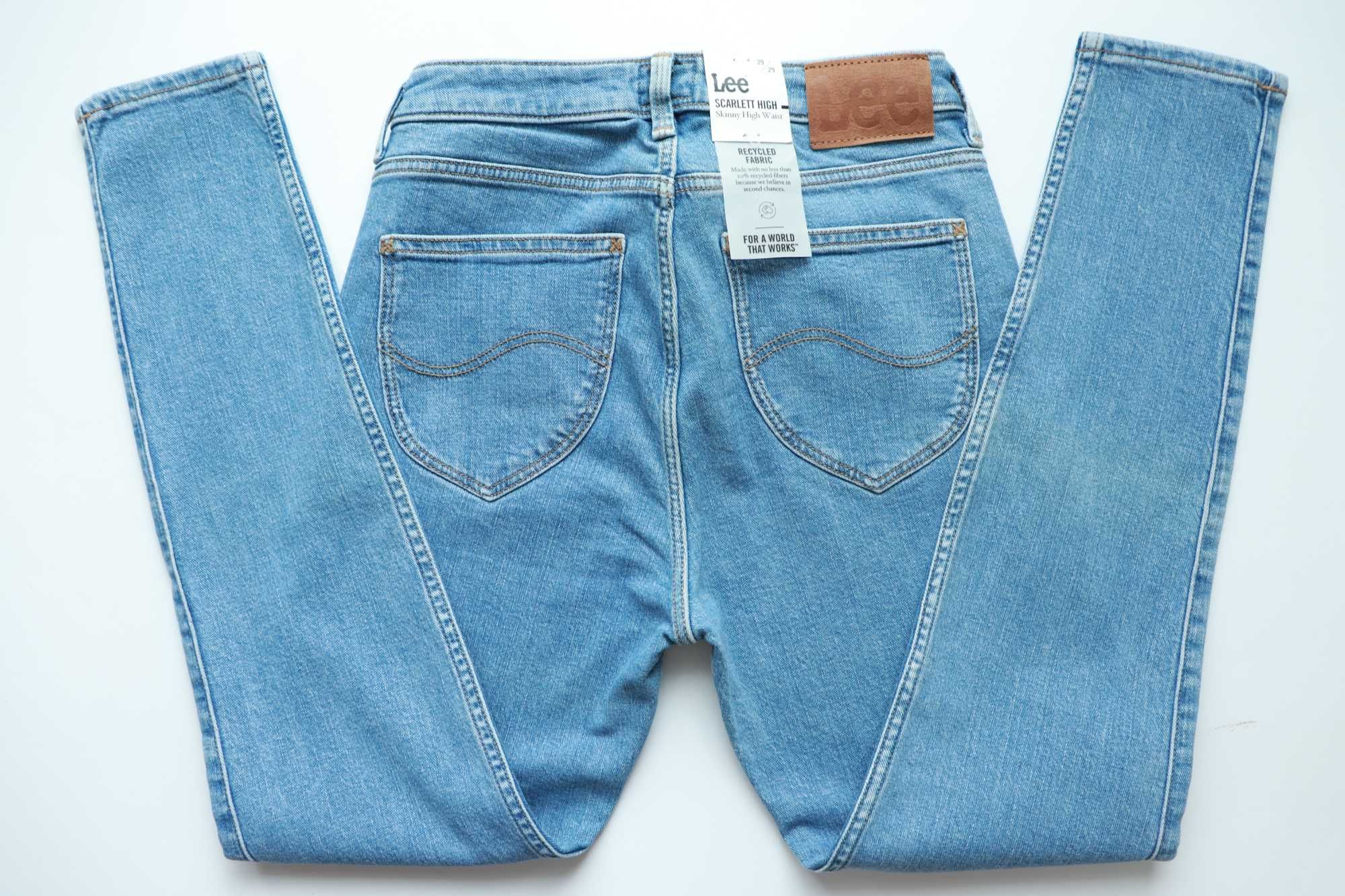LEE SCARLETT HIGH W29 L29 damskie spodnie jeansy nowe skinny okazja