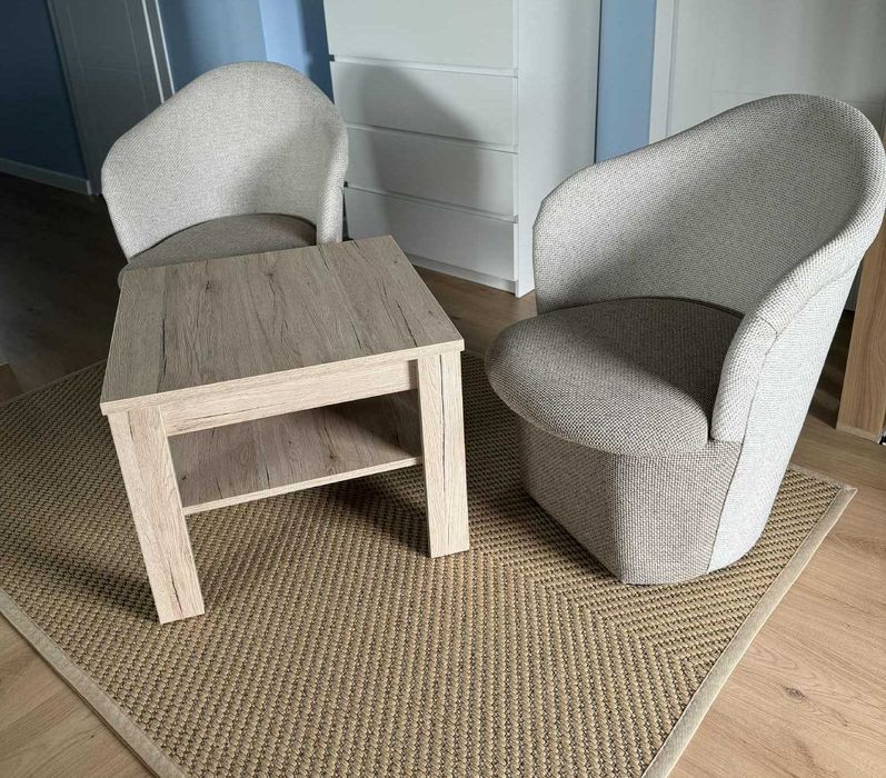 Dwa fotele + stolik kawowy Nowoczesny Komplet