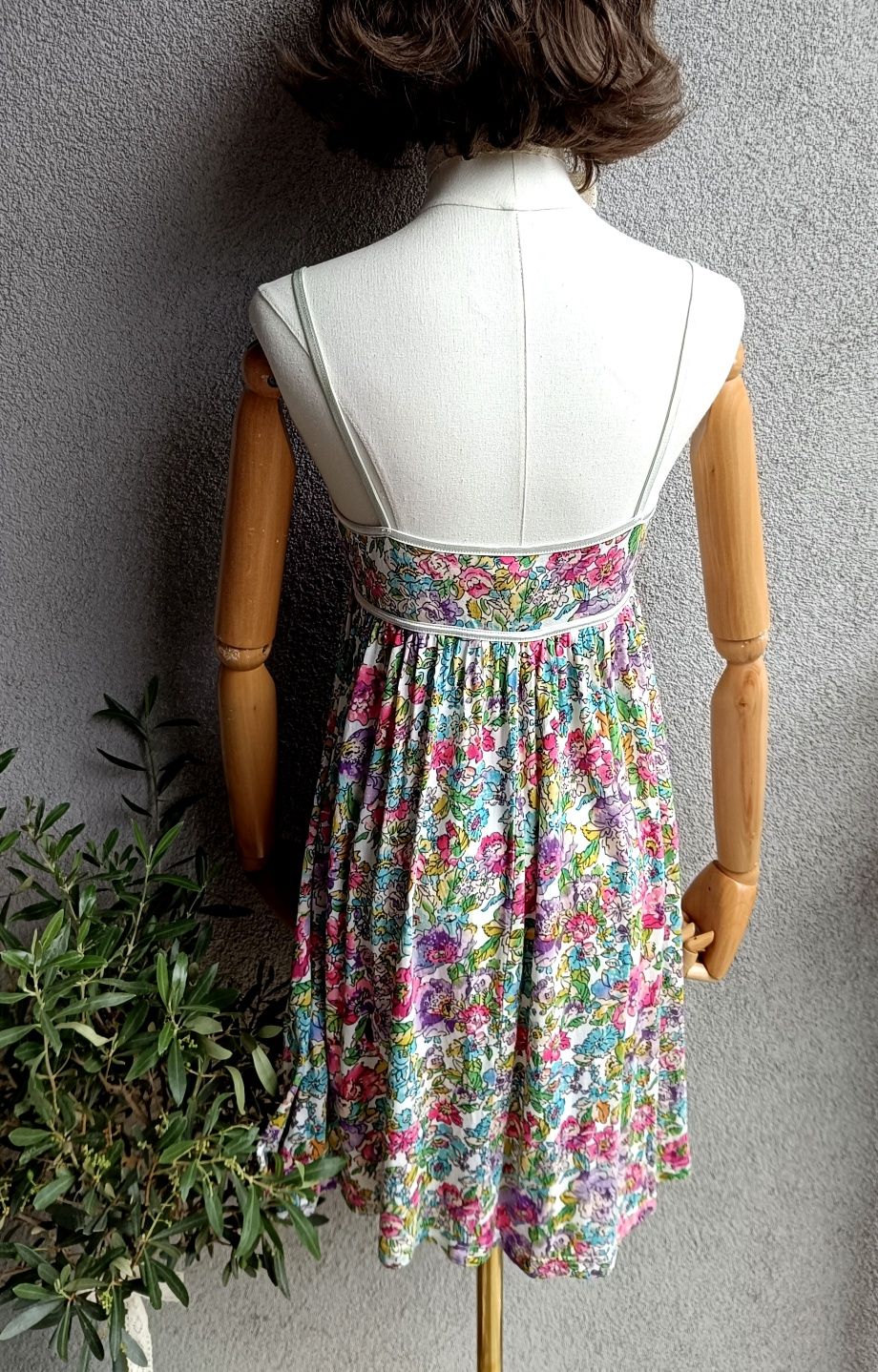 H&M S M biust 34-40x2 sukienka kalka 100 % viscose kwiatuszki urocza