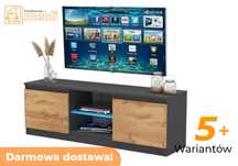 Szafka pod telewizor nowoczesna RTV DUO 120cm loft Szara Dąb Wotan