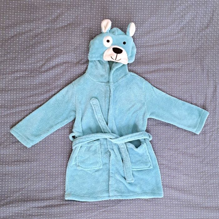 Szlagrok dziecięcy pluszowy niebiesko turkusowy miś.  98-104