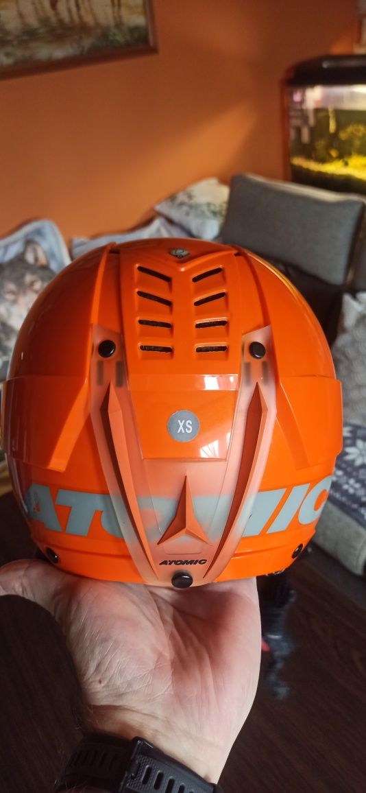 Kask narciarski Atomic rozmiar XS, pomarańczowy