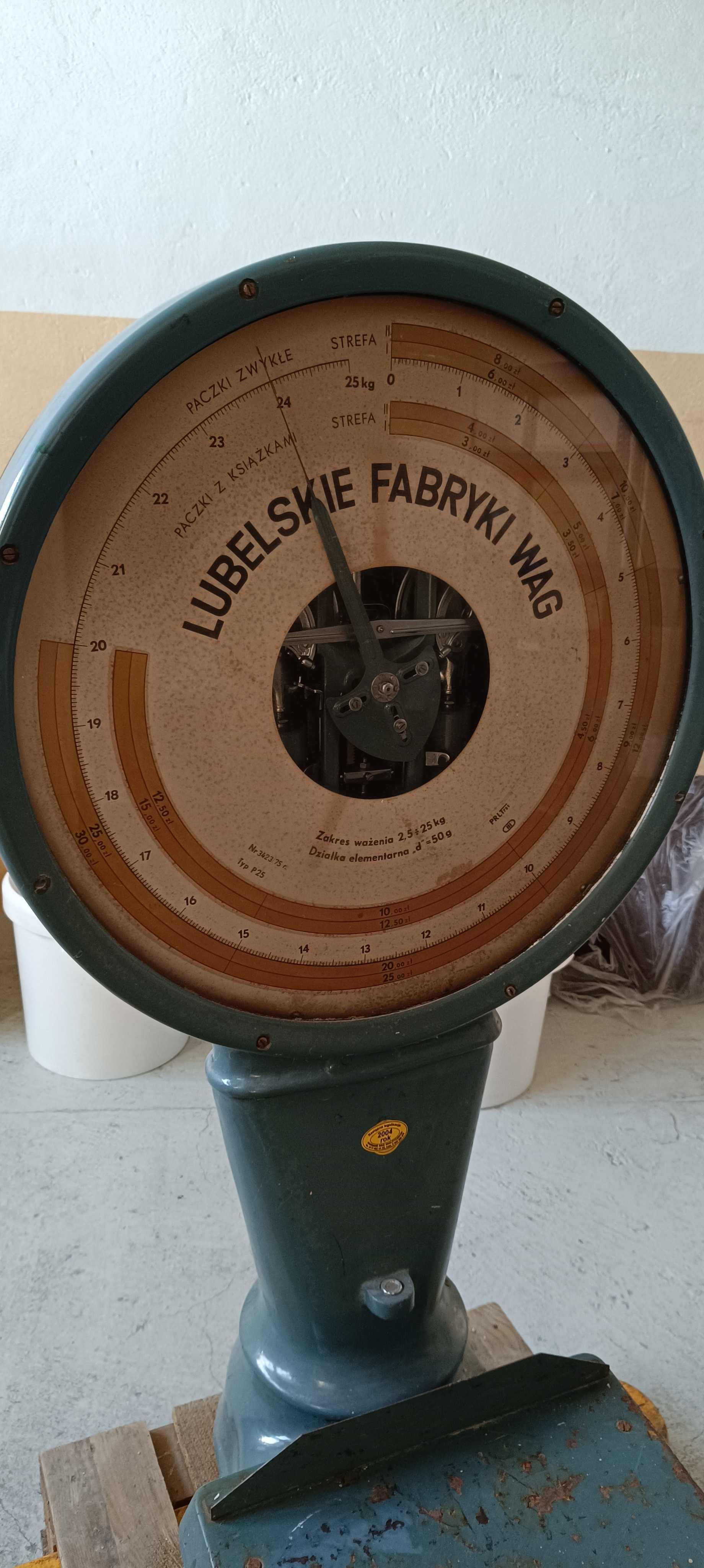 Waga pocztowa Lubelskie Fabryki Wag 25 kg.