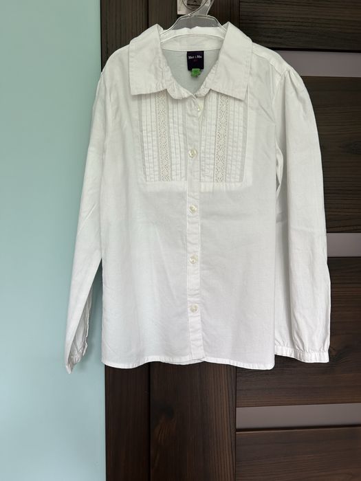 Biała bawełniana koszula Max&Mia 122 z długim rękawem 5.10.15