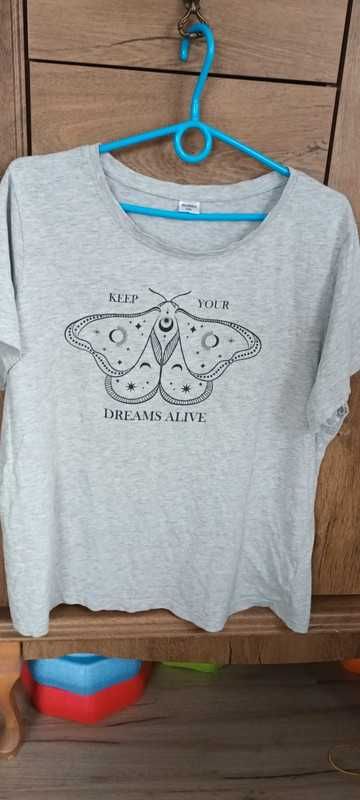 Szara koszulka damska T-shirt XL/XXL