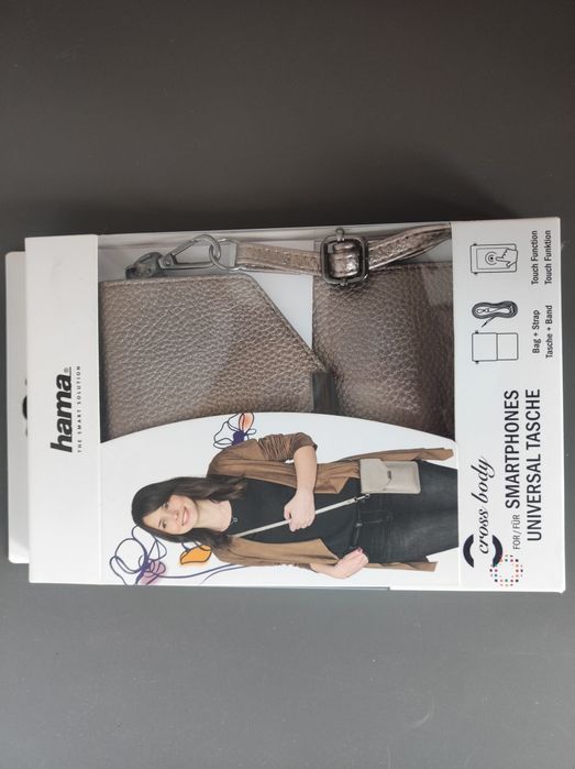 Saszetka na telefon z paskiem damska HAMA