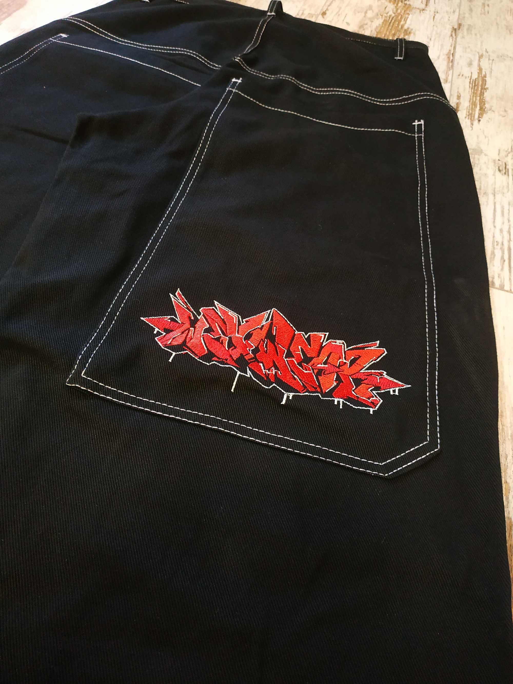 Продам комплект джинси WEXWEAR + лонгслів Tapout two lines RED sk8 Y2K