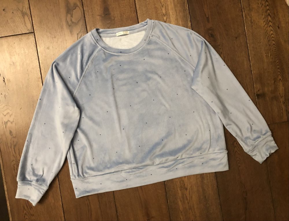 Oysho błękitna welurowa bluza M / L, stan idealny