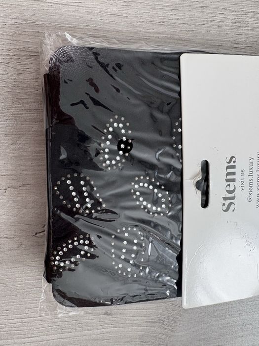 Rajstopy Stems / Czarne ozdobne rajstopy Stems rozmiar uniwersalny