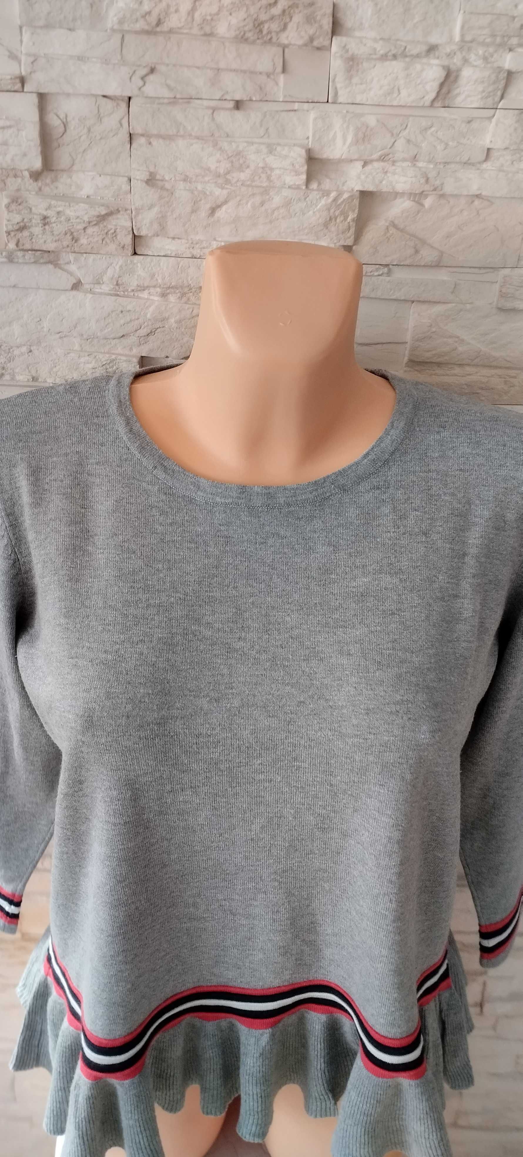 Sweter z rękawem 3/4 damski szary XL/42 TU Woman