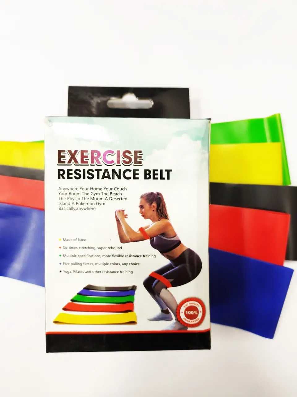 Набор фитнес резинки exercise  bands для фитнеса и спорта из 5 лент