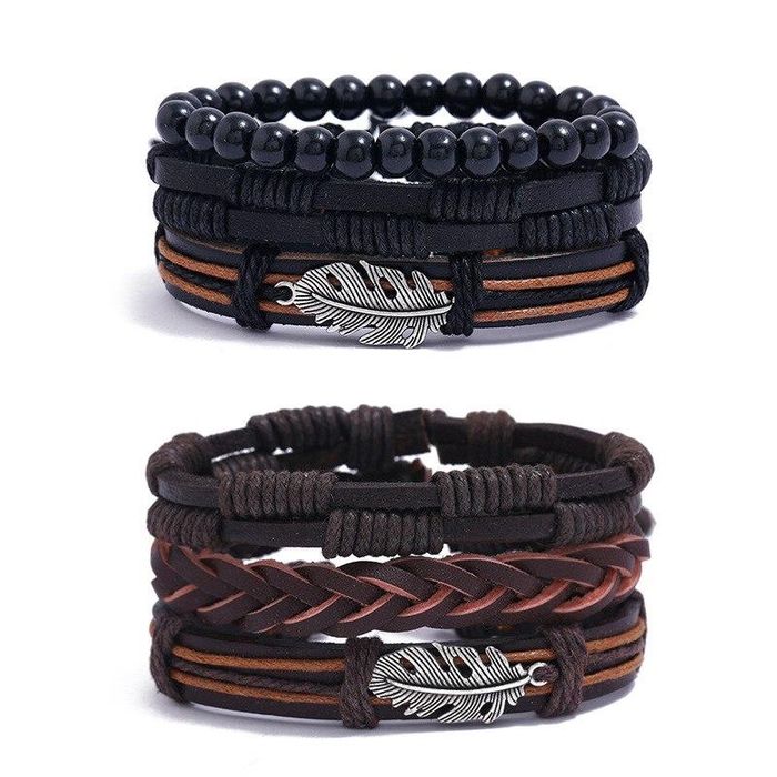 Чоловічі шкіряні браслети