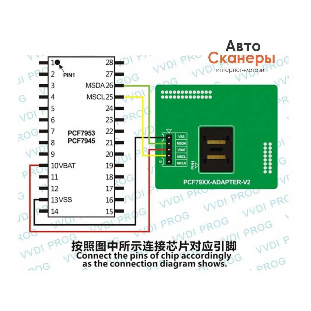 Адаптер Xhorse PCF79XX для VVDI Prog (XDPG08EN)