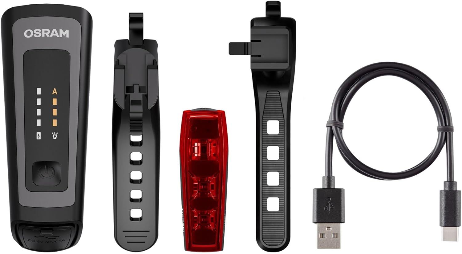 Osram MOCNA Lampka rowerowa LED na PRZÓD I TYŁ LEDs BIKE RACE 100 Set