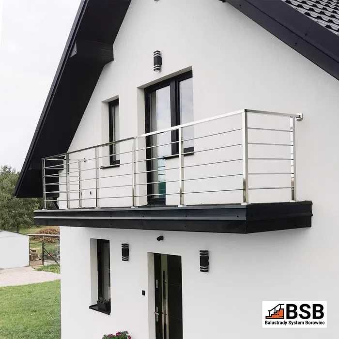 BALUSTRADY • szklane • nierdzewne • aluminiowe • nowoczesne • czarne