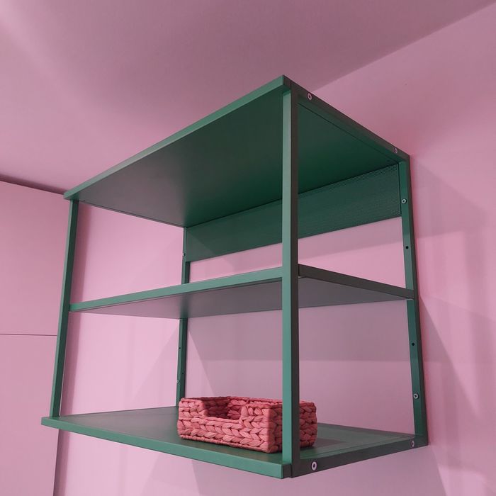Zielona półka IKEA PLATSA metalowa