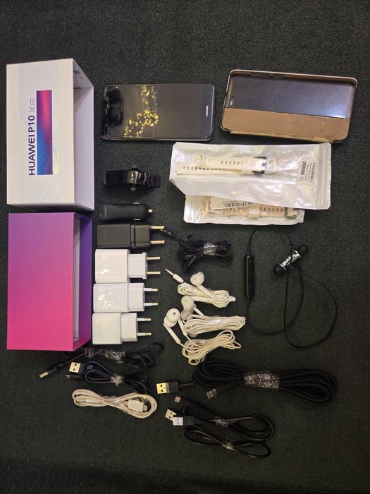 Huawei P10 lite 4/64+band 5+microSD+швидка зарядка+кабелі 3м+навушники