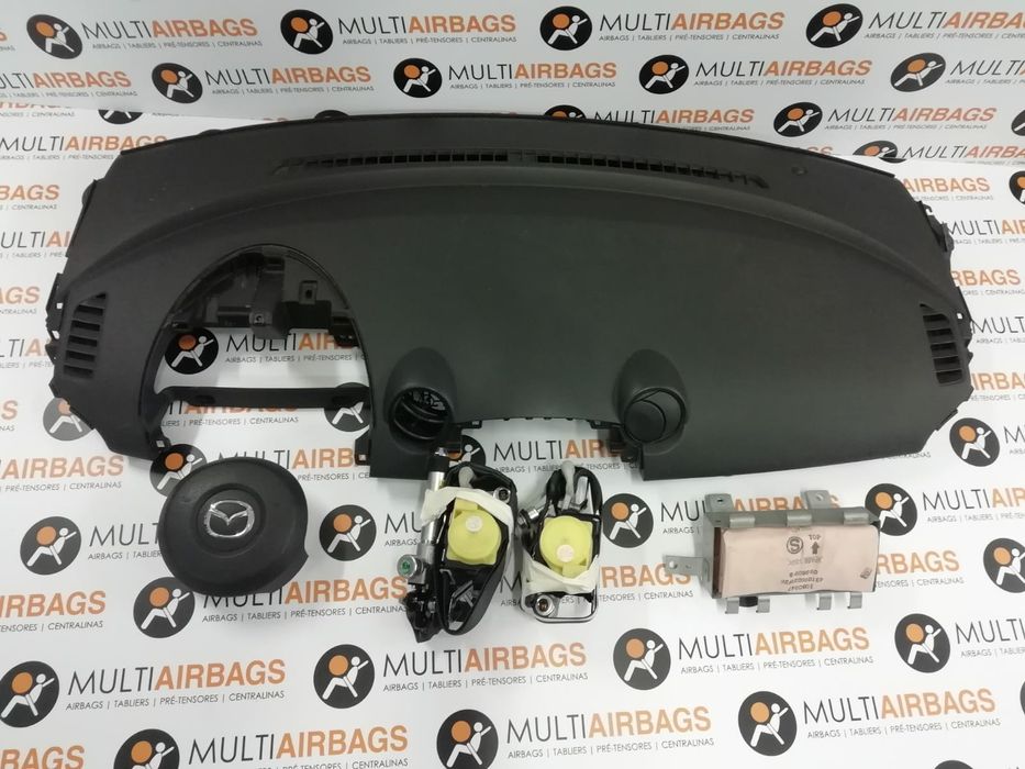 Conjunto de airbags e tablier mazda 2