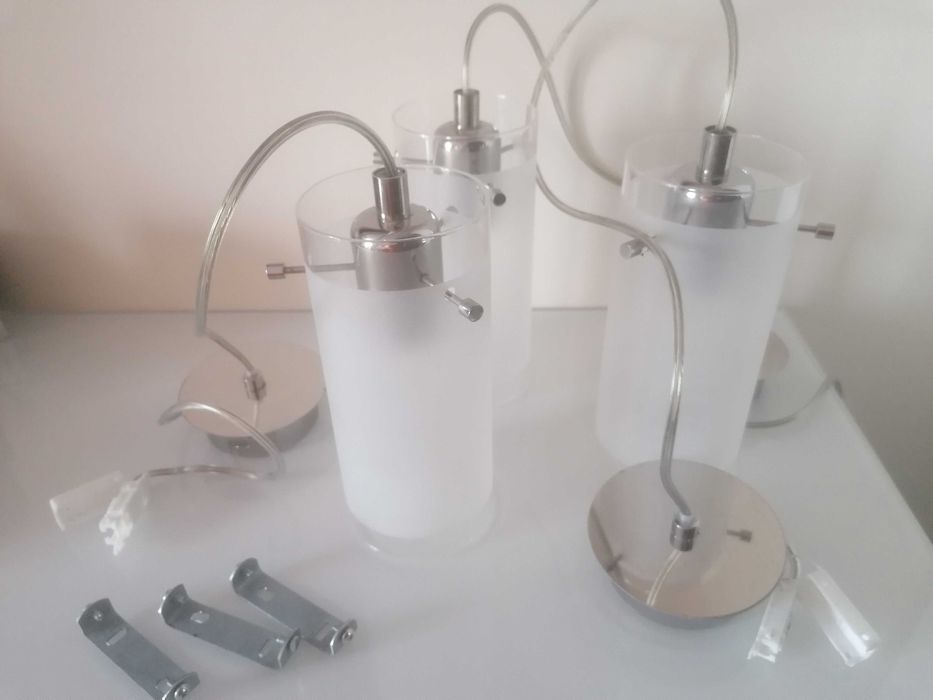 Komplet trzech lamp sufitowych