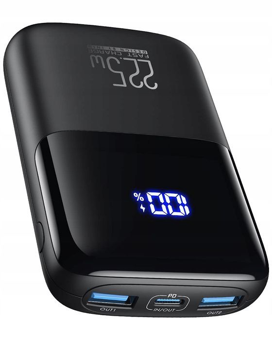 iniu bi-b61 powerbank 2xusb 10000mah 22,5w lcd wyświetlacz qc4.0