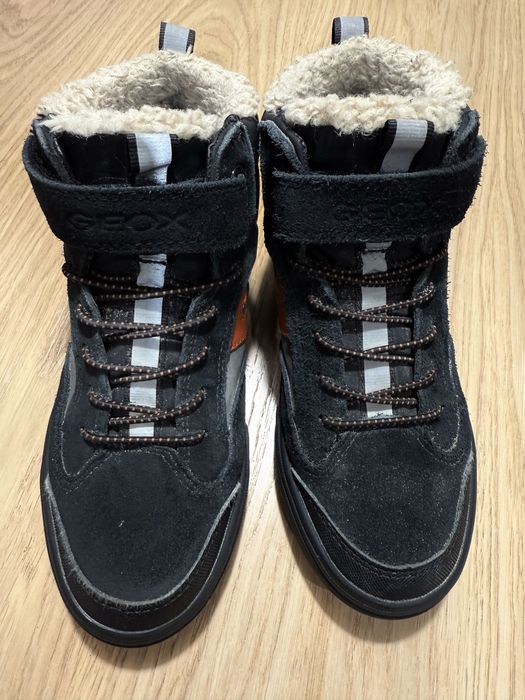 Зимові шкіряні черевики Geox водонепроникні для хлопчика 34 р( 22 см)