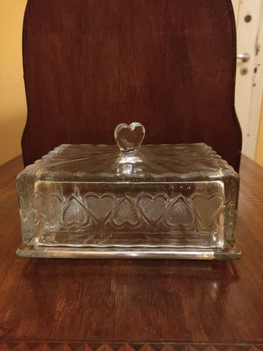 Maselnica serownica  kier szkło Ząbkowice prl