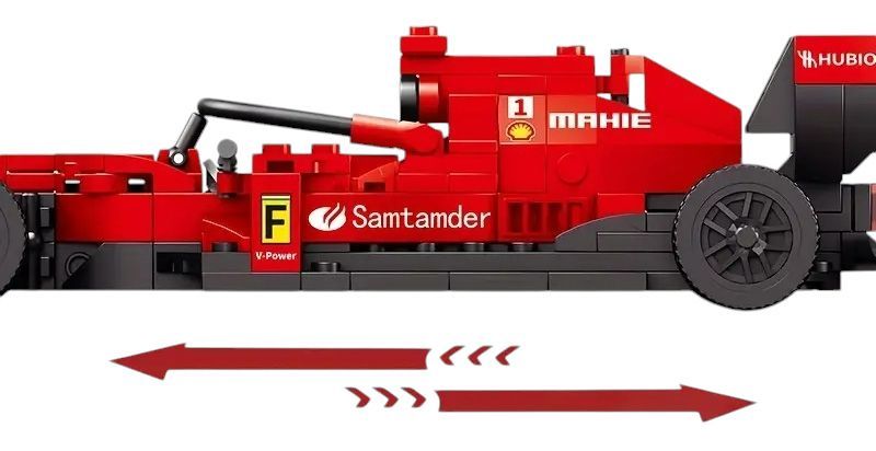 Zestaw Klocków Bolid F1 Czerwony 266El.