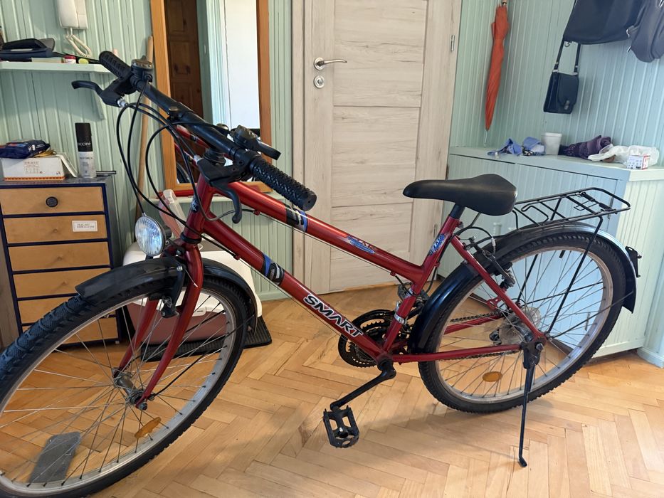 Rower smart czerwony nowy łańcuch